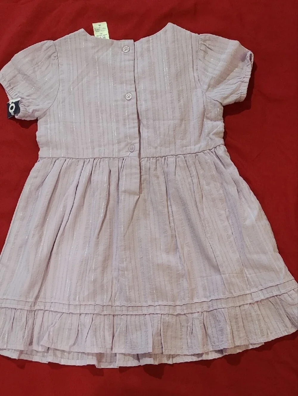 OshKosh B'gosh Lilac Short Puff-Sleeve Girls Dress
